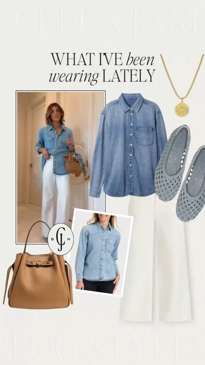 Easy spring outfit. White jean outfit for spring