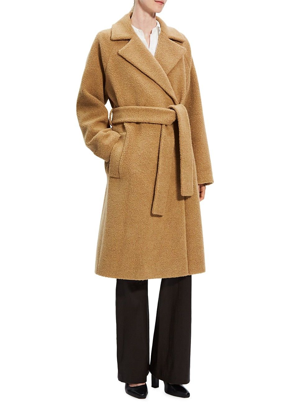 Textured Belted Coat | Saks Fifth Avenue