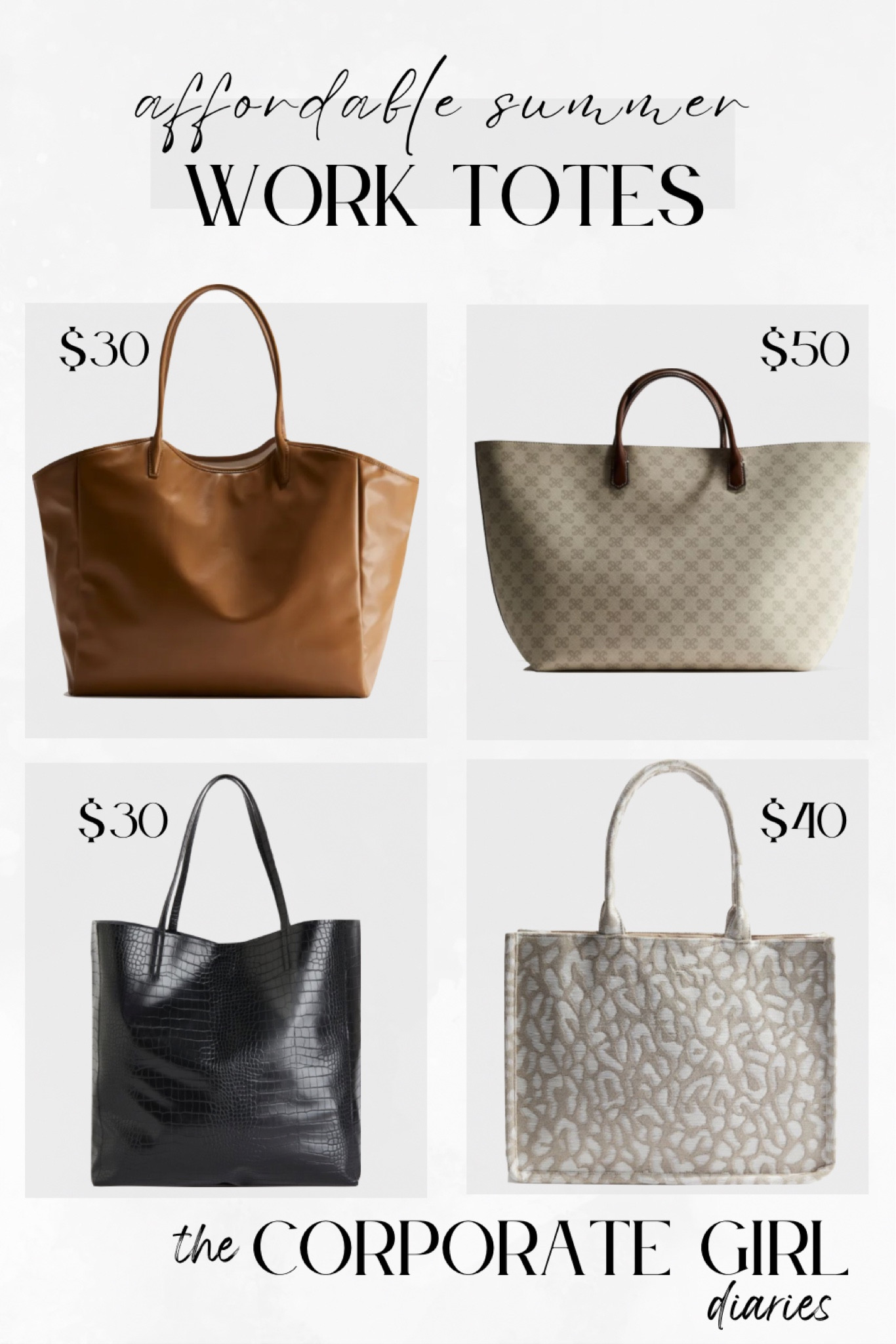 Budget friendly summer office work tote bag. Office work bag under $50. New H&M arrivals cute office outfits. Summer work bag for the corporate girl 

#LTKWorkwear #LTKSeasonal #LTKItBag