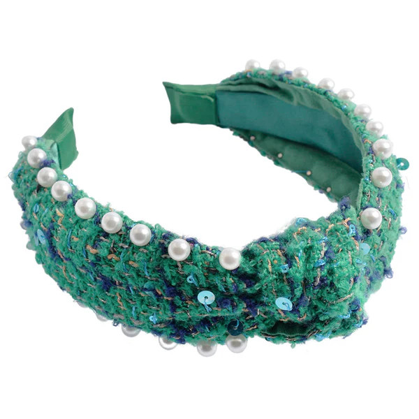 It Girl Pearl Headband - Teal | Headbands of Hope