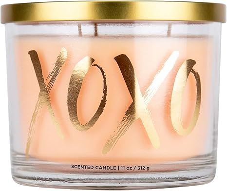 Aromascape PT41469 "XOXO" 3-Wick Scented Candle (Jasmine, Rose Petals and Wild Berry), 11-Ounce | Amazon (US)