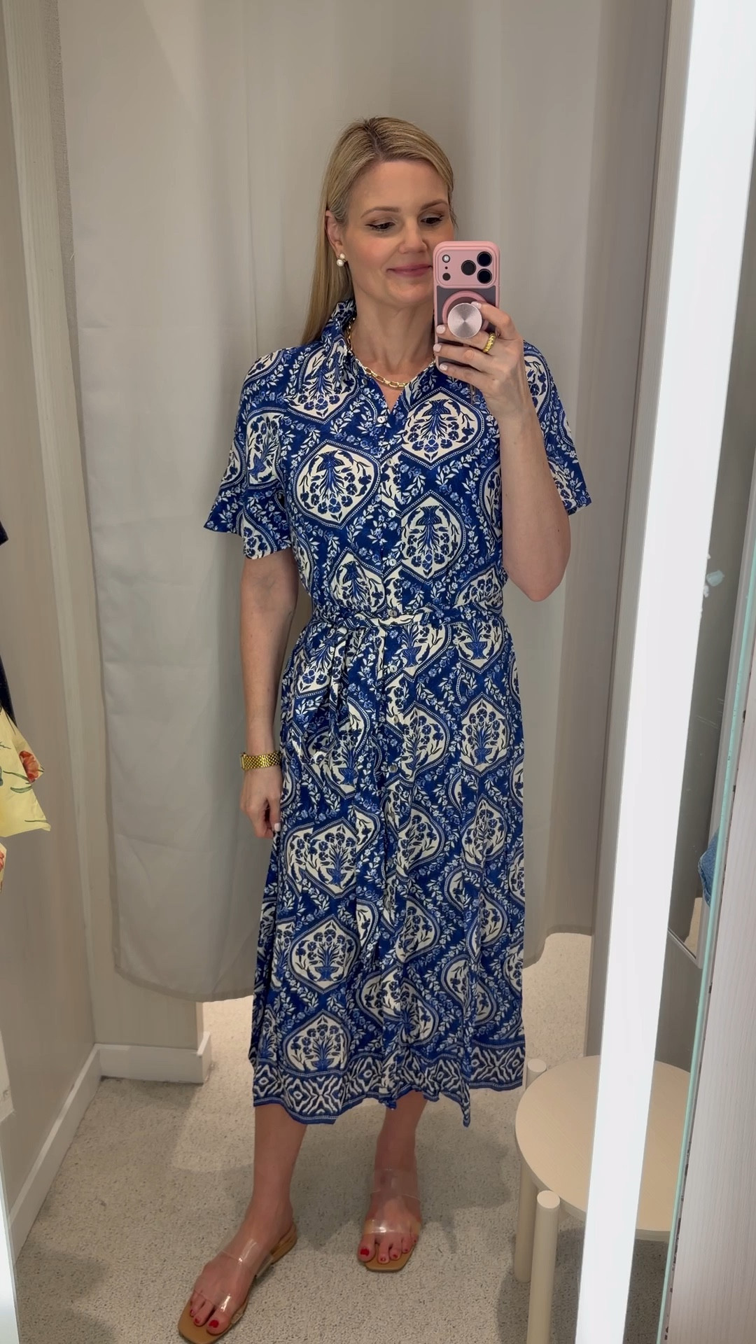 The perfect button up shirt dress for summer is on sale now for $21! Lightweight and flowy with a tie belt. Comes in multiple colors and prints. I’m in the size small  

#LTKWorkwear #LTKSeasonal #LTKSaleAlert