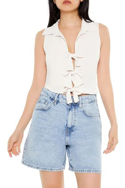 Sleeveless Bow Crop Top | Forever 21