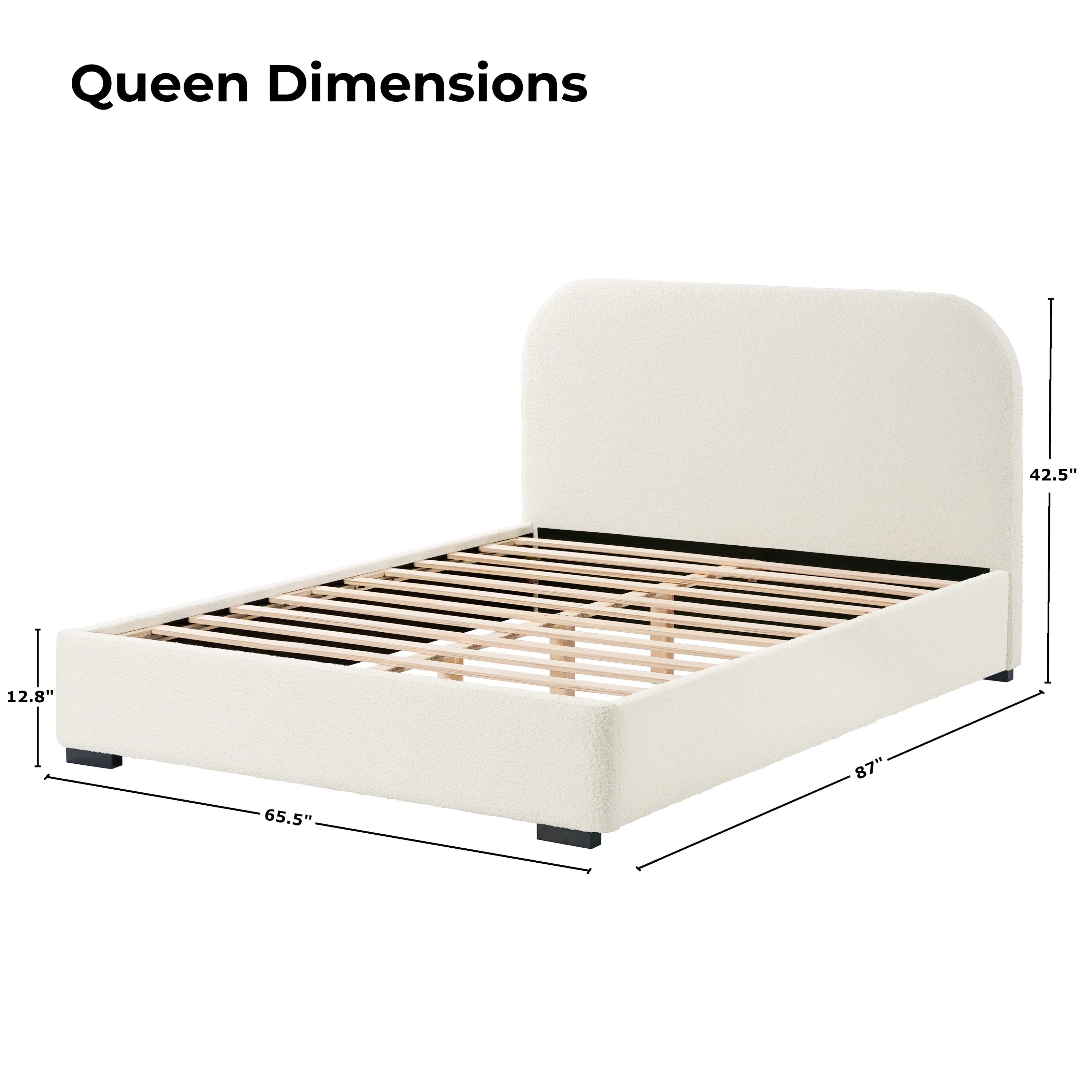 Latitude Run® Reigen Boucle Platform Bed & Reviews | Wayfair | Wayfair North America