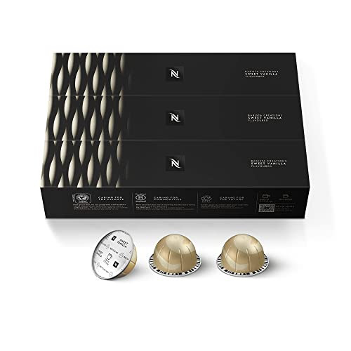 Nespresso Capsules Vertuo, Sweet Vanilla, Medium Roast Coffee, 30 Count Coffee Pods, Brews 7.8oz. | Amazon (US)