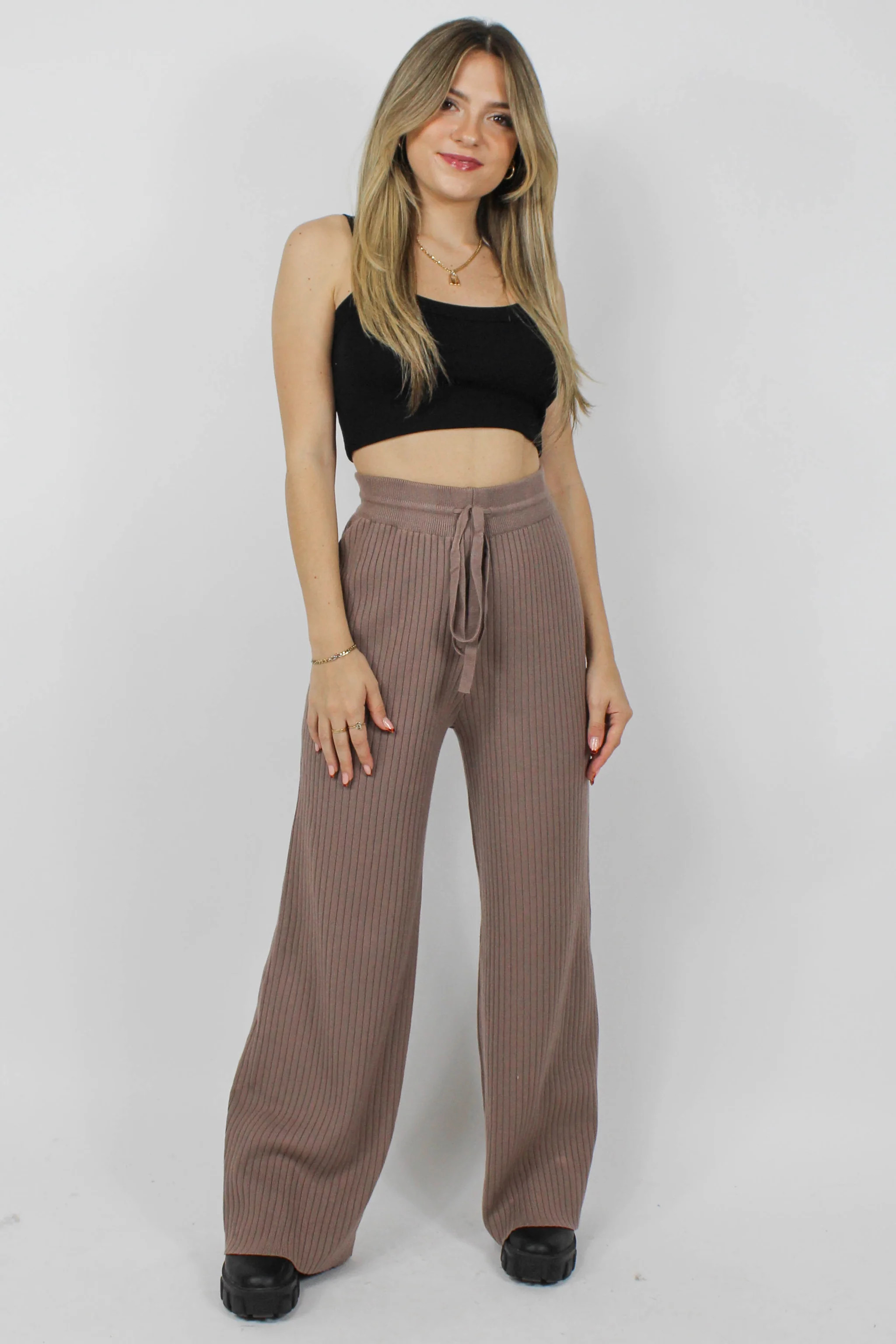 Unwritten Love Knit Pants in Brown | Grey Bandit