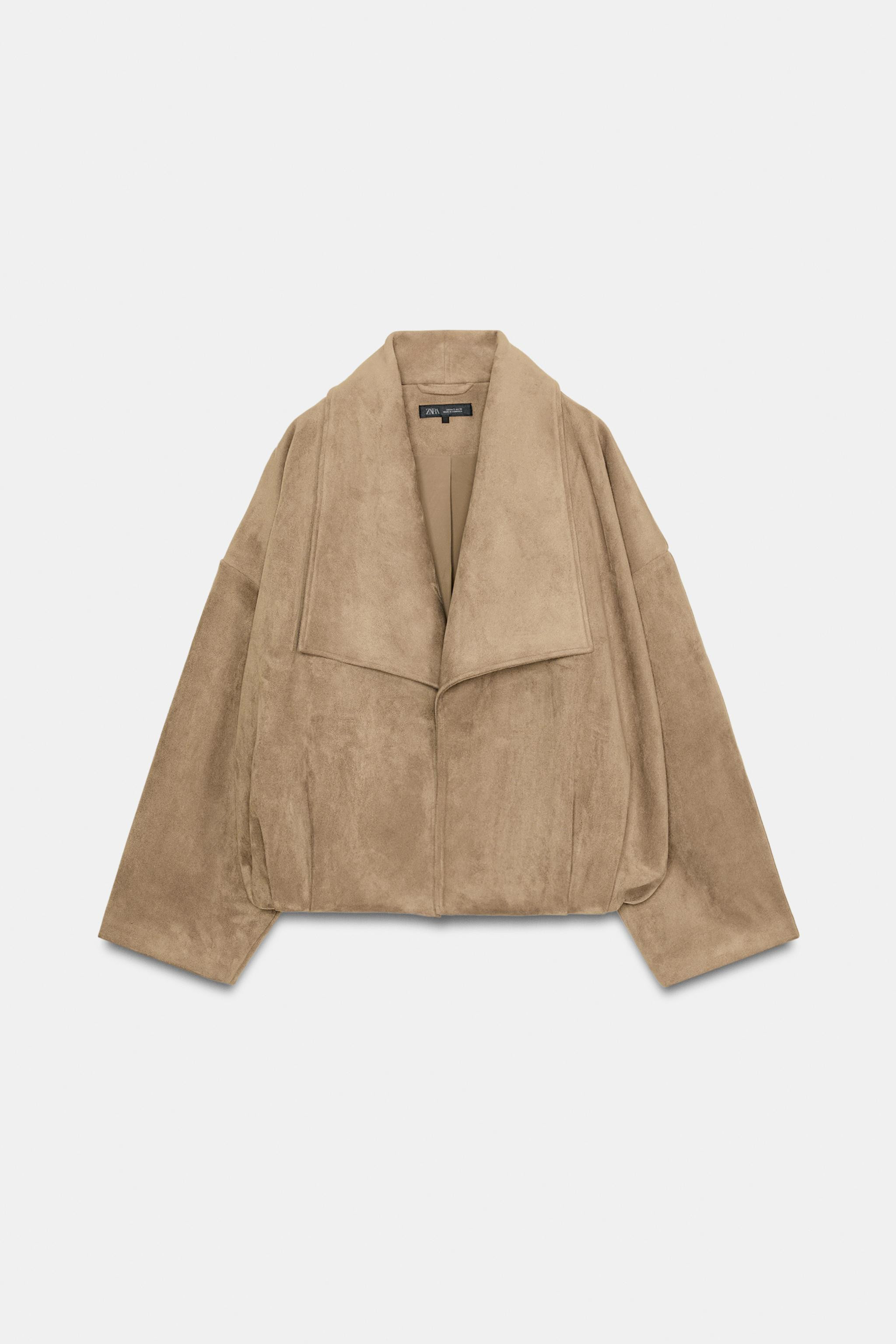 FAUX SUEDE WRAP JACKET | Zara US
