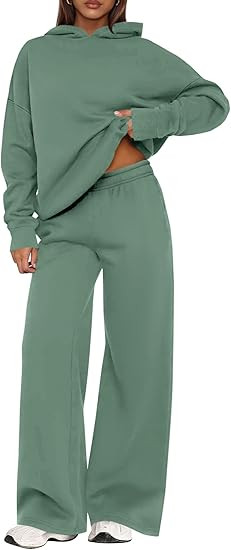 PRETTYGARDEN Womens Sweatsuits 2 Piece Set 2026 Casual Winter Long Sleeve Hoodie Loose Wide Leg S... | Amazon (US)