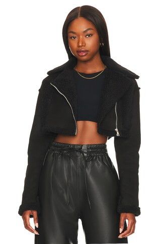 MORE TO COME Bela Sherpa Jacket in Black from Revolve.com | Revolve Clothing (Global)