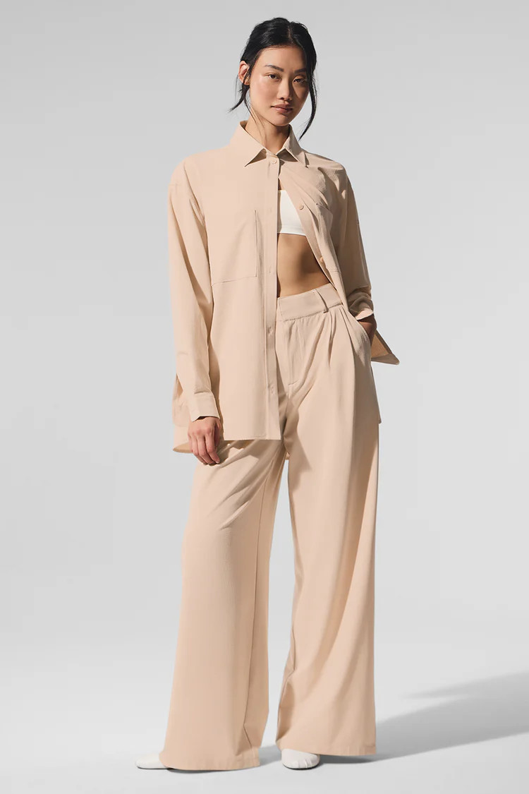 Dreamscape Button Down Long Sleeve - Macadamia | Alo Yoga (US)