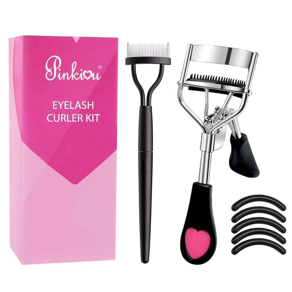 Pinkiou Eyelash Curlers with Comb and Eyelash Separator Set Professional Lash Curler with Built-i... | Amazon (US)