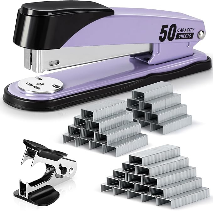 Deli Stapler Heavy Duty, Full Strip Staplers for Desk with 2000 Staples and Staple Remover, 50 Sh... | Amazon (US)