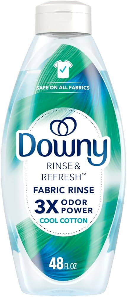 Downy Rinse & Refresh Laundry Odor Remover And Fabric Softener, Cool Cotton, 48 Fl Oz, HE Compati... | Amazon (US)