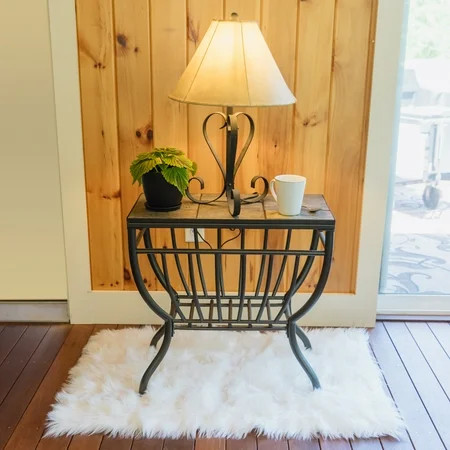 Faux Fur Rug Luxuriously Soft and Eco Friendly (2' X 3' Rectangle White) | Walmart (US)