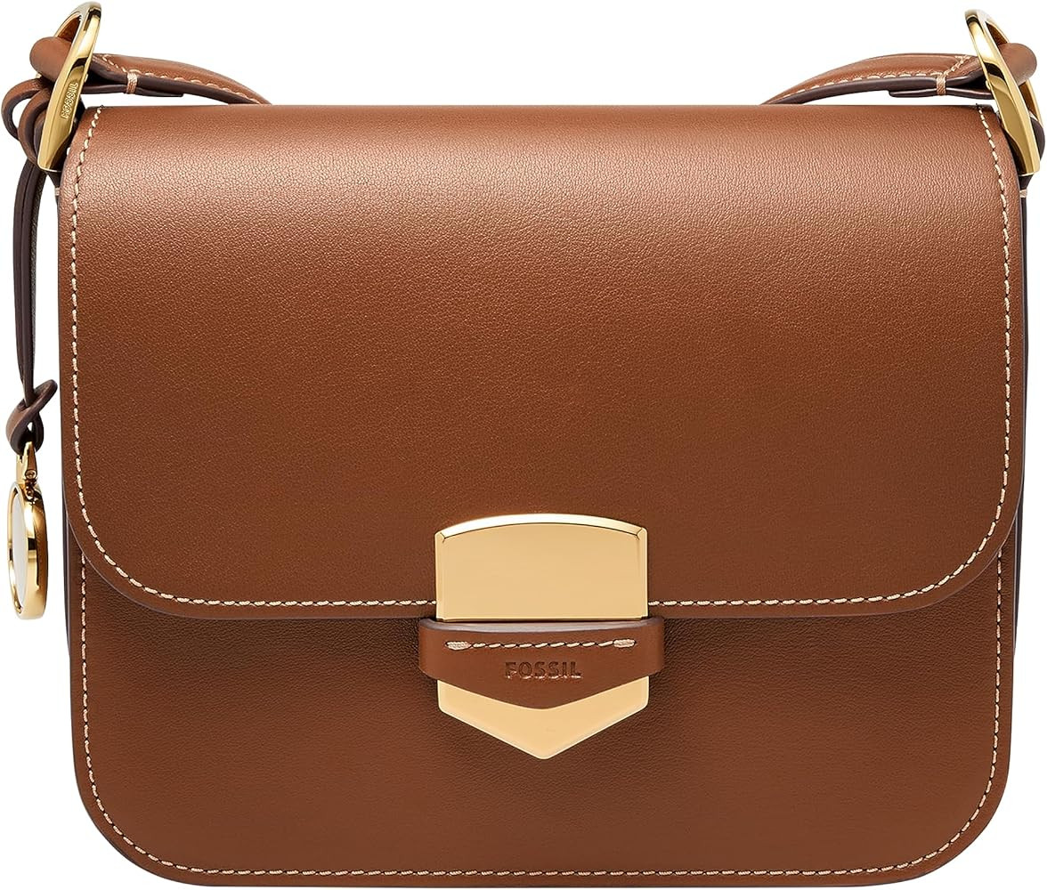 Fossil Women's Lennox Leather Large or Small Flap Crossbody Purse Handbag | Amazon (US)