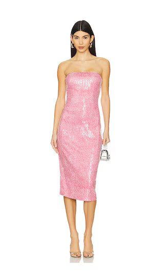 Susana Monaco Clear Sequin Knit Tube Dress in Pink. - size XS | Revolve Clothing (Global)