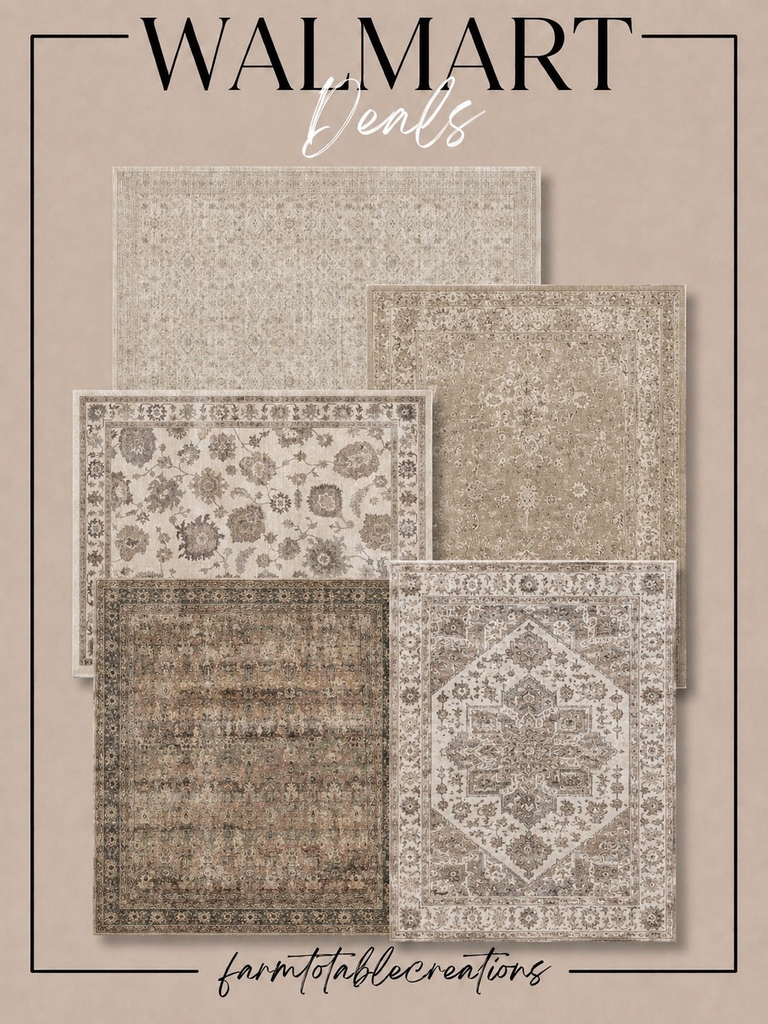 Walmart Rug Deals You’ll Want in Every Room 🤎✨

A beautiful rug can completely transform a space, and Walmart has so many designer-looking options at prices that are hard to beat. From vintage-inspired patterns to soft neutral tones, these rugs add warmth, texture, and character while blending effortlessly with any style of home.

Whether you’re refreshing a living room, bedroom, dining space, or entryway, these affordable finds bring that high-end collected look without the designer price tag. These are some of my favorite Walmart rug finds right now!

Follow @farmtotablecreations on Instagram for more cozy home finds and trending decor.

#LTKHome #WalmartFinds #WalmartHome #RugFinds #AreaRugs #NeutralHome #HomeDecor #AffordableDecor #InteriorInspiration #CozyHome #LivingRoomDecor #BedroomDecor #HomeStyle #DesignerLookForLess #FarmToTableCreations

#LTKSaleAlert #LTKHome
