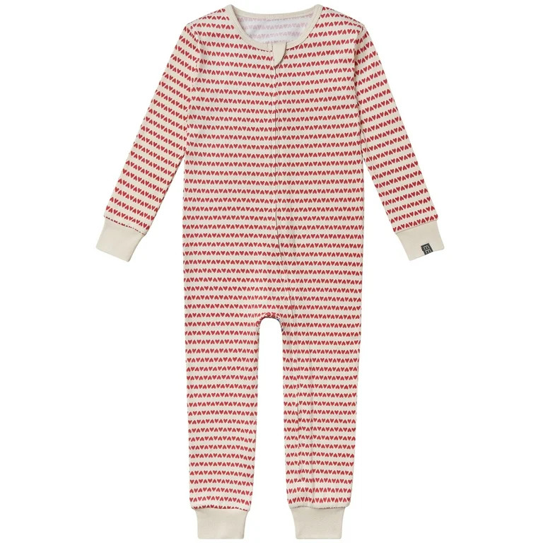 Modern Moments by Gerber Baby Neutral Valentine´s Day Super Soft One-Piece Pajama, Sizes 0/3 Mon... | Walmart (US)