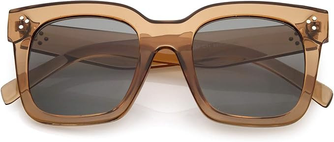 zeroUV - Oversized Fashion Retro Square Sunglasses for Women Vintage Style 50mm | Amazon (US)