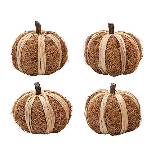 Creative Co-Op Dried Natural Coco Fiber & Raffia Pumpkin Filler - Walmart.com | Walmart (US)