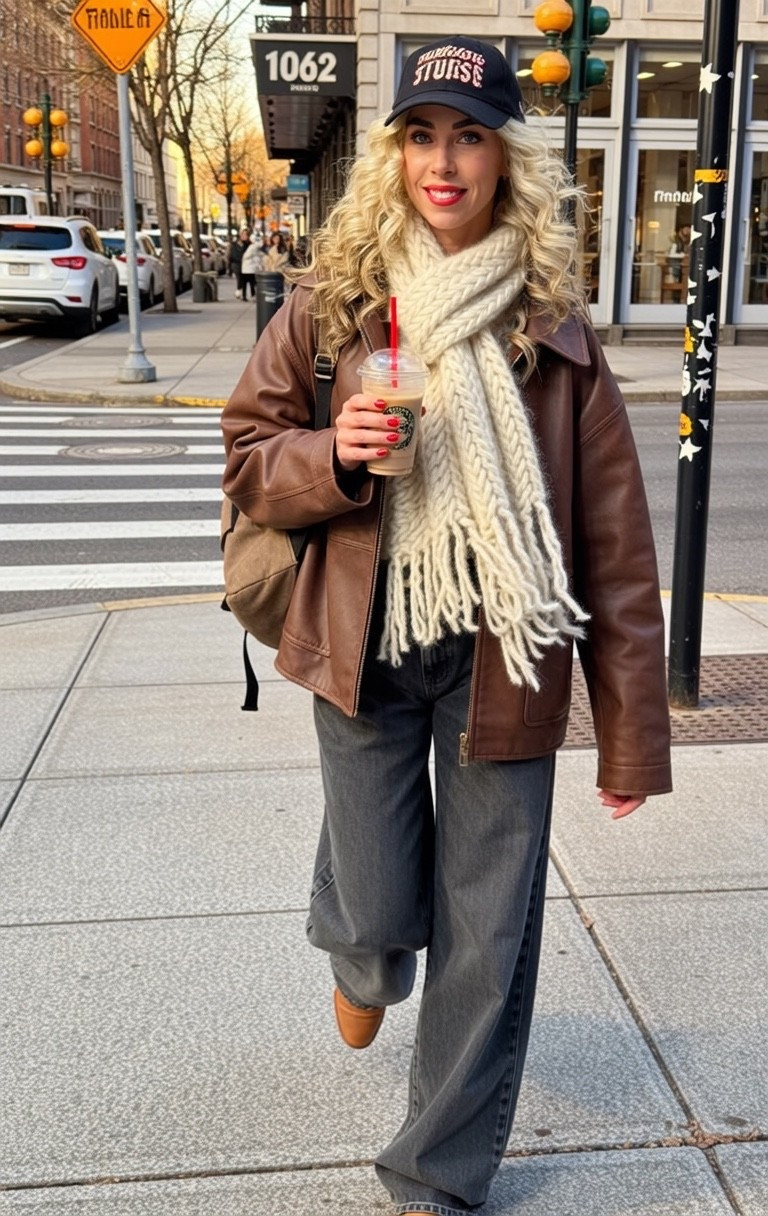 Winter Outfit
Street Style passend zum Wetter 🤎🧣

Passend zum aktuellen Wetter trage ich heute einen lässig-eleganten Street-Style:
eine braune Lederjacke, kombiniert mit einem dicken Winterschal und einer schönen weiten Hose. Bequem, modern und absolut alltagstauglich.

Mein persönliches Highlight ist die Schirmmütze – sie rundet den Look perfekt ab und verleiht dem Outfit eine coole, urbane Note.

✨ Stilvoll. Cozy. Zeitlos.
Alle Teile habe ich euch hier direkt verlinkt.

#streetstyle #winteroutfit #cozystyle #fashionreels
#outfitinspo #styleinspo #dailylook #ootd
#urbanfashion #casualstyle #everydayoutfit
#lederjacke #schalstyle #weitehose
#schirmmütze #bakerboycap
#winterlook #fashiondeutschland #modedeutsch


#LTKstyletip #LTKdeutschland #LTKwinter