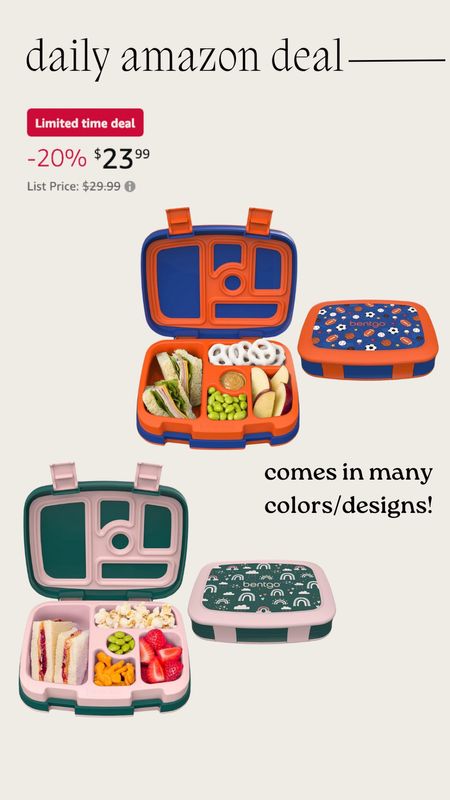 Daily Amazon deal: bentgo lunch boxes for kids! 

#LTKGiftGuide #LTKsalealert #LTKkids