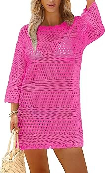 SAMPEEL Swimsuit Coverup for Women Beach Vacation Clothes Bathing Suit Cover Up Crochet Dresses S... | Amazon (US)