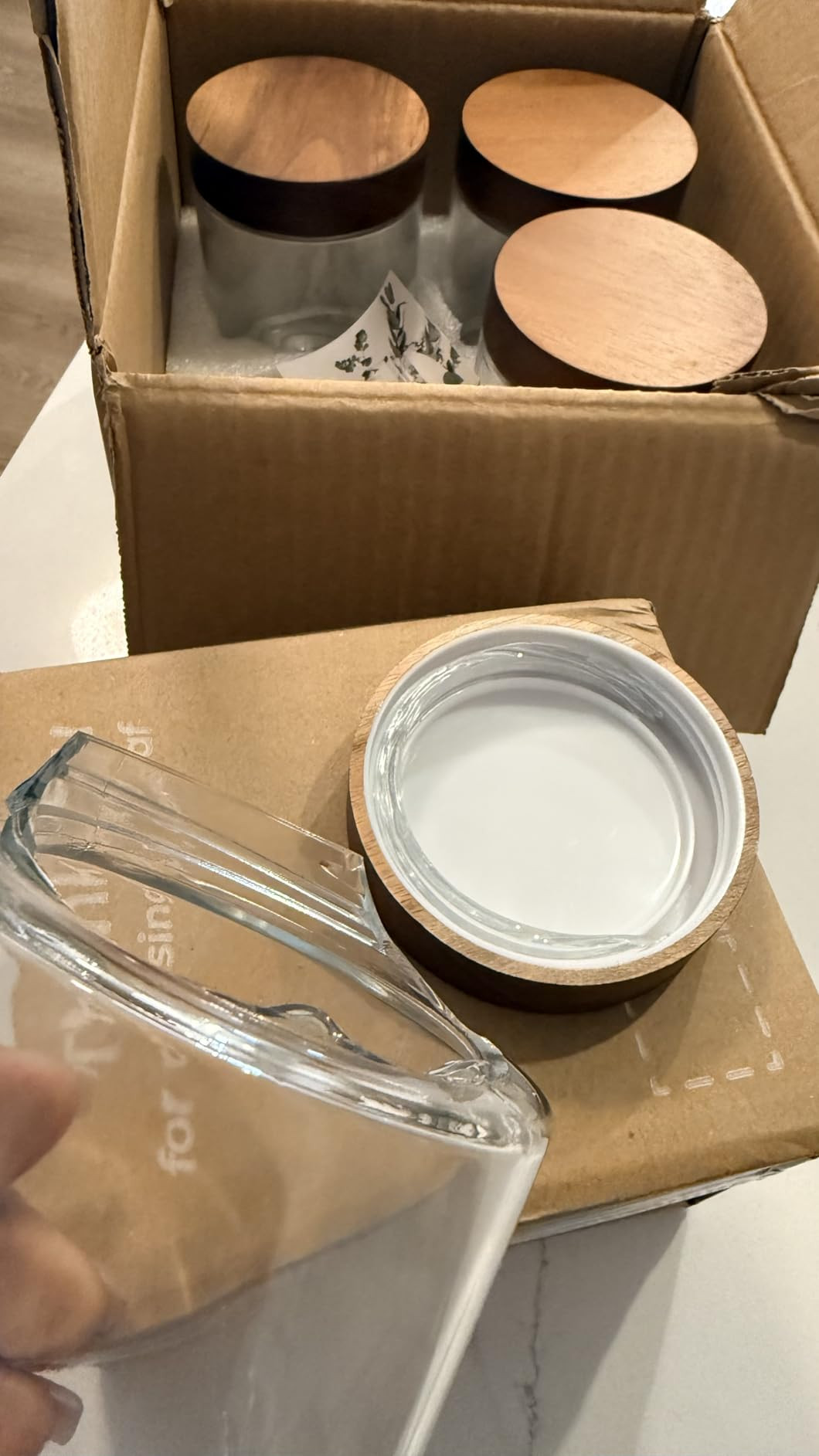 Bumobum 16 oz Overnight Oats Containers with Lids, Glass Mason Jars with Acacia Wood Airtight Lid... | Amazon (US)