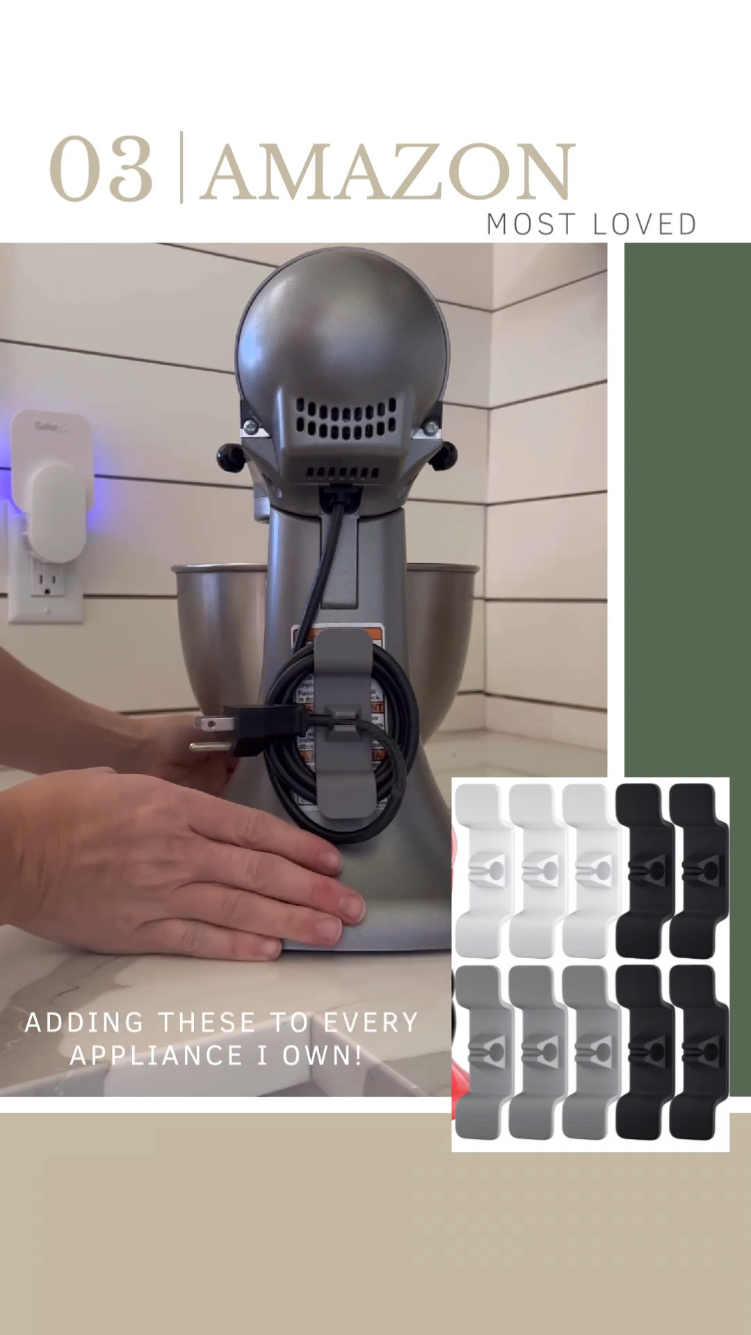 One of my favorite amazon finds! Cord keeper reel organizer great kitchen gadget for all your small and countertop appliances home organization must have great practical stocking stuffer or gift idea 

#LTKfindsunder50 #LTKhome #LTKxPrime