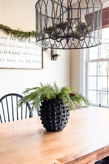 Simple elegant centerpiece for the holidays that can be used all winter. Gorgeous minka vase in black with beautiful cedar stems  

#LTKHoliday #LTKSeasonal #LTKsalealert