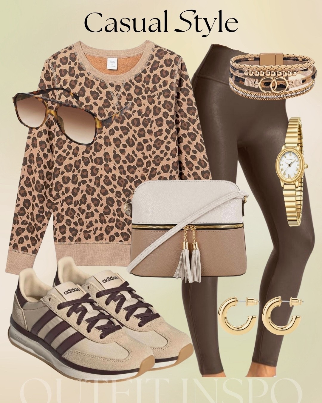 Casual style outfit inspo with a pop of leopard 🐆

#LTKootd #LTKFindsUnder50 #LTKgrwm