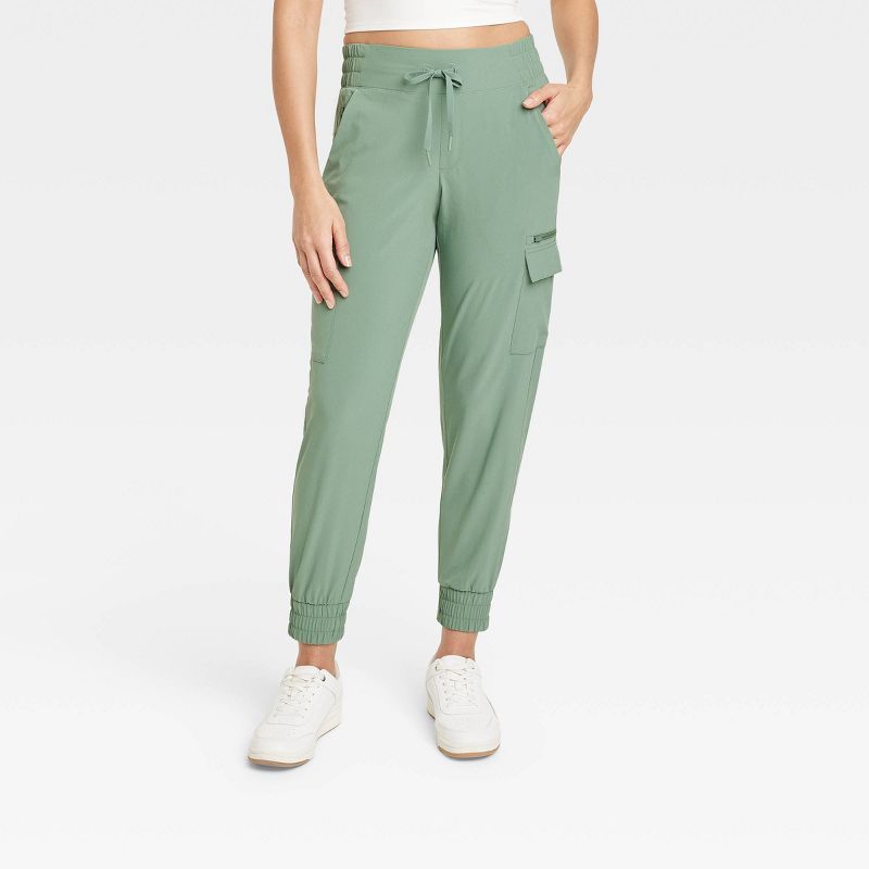 Women's Flex Woven Mid-Rise Cargo Joggers - All In Motion™ | Target