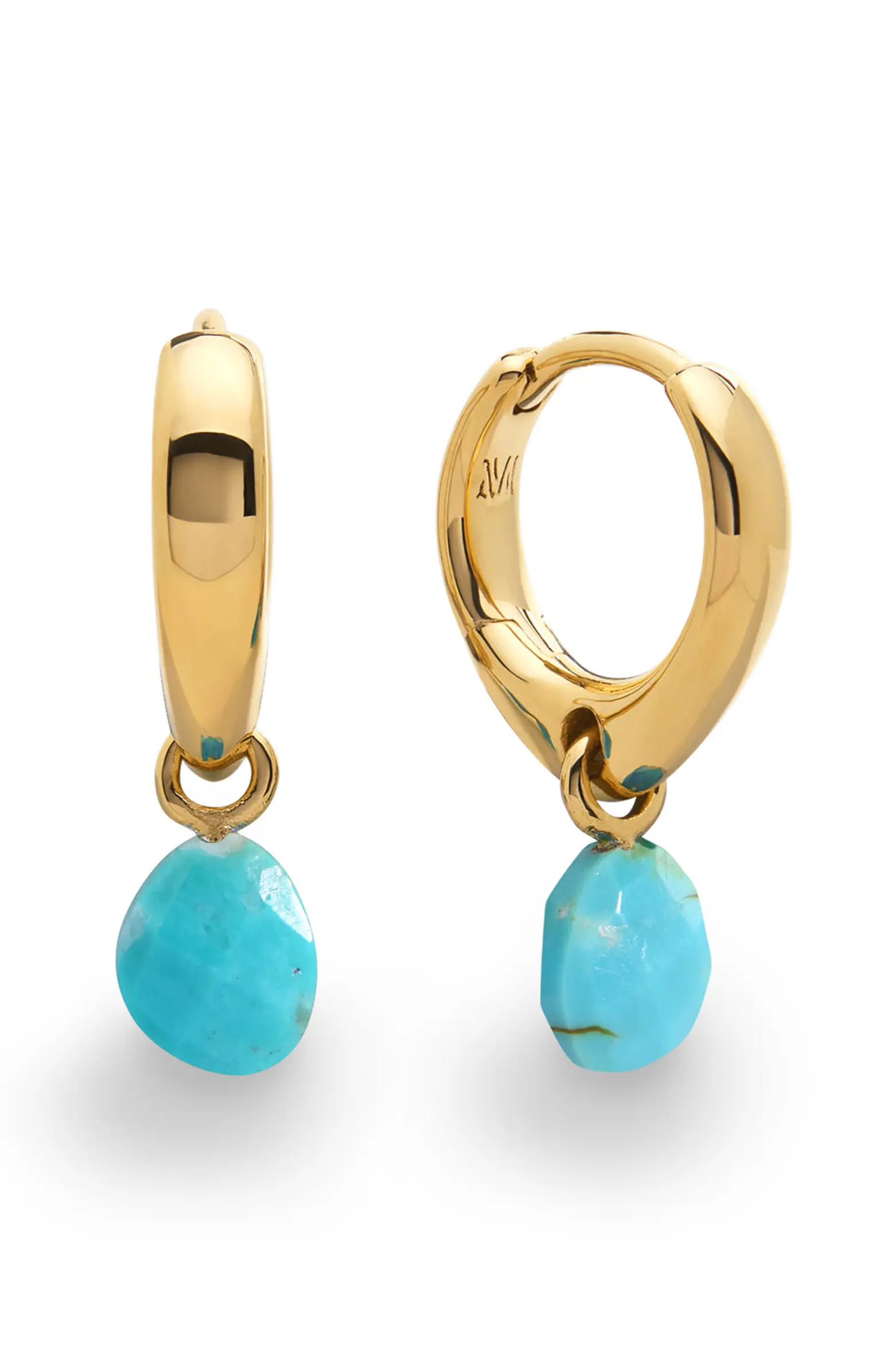 Nura Stone Huggie Hoop Earrings | Nordstrom