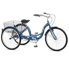 Schwinn Meridian Adult Tricycle, 24 or 26-Inch Wheel Options, Low Step-Through Aluminum Frame, Ca... | Amazon (US)