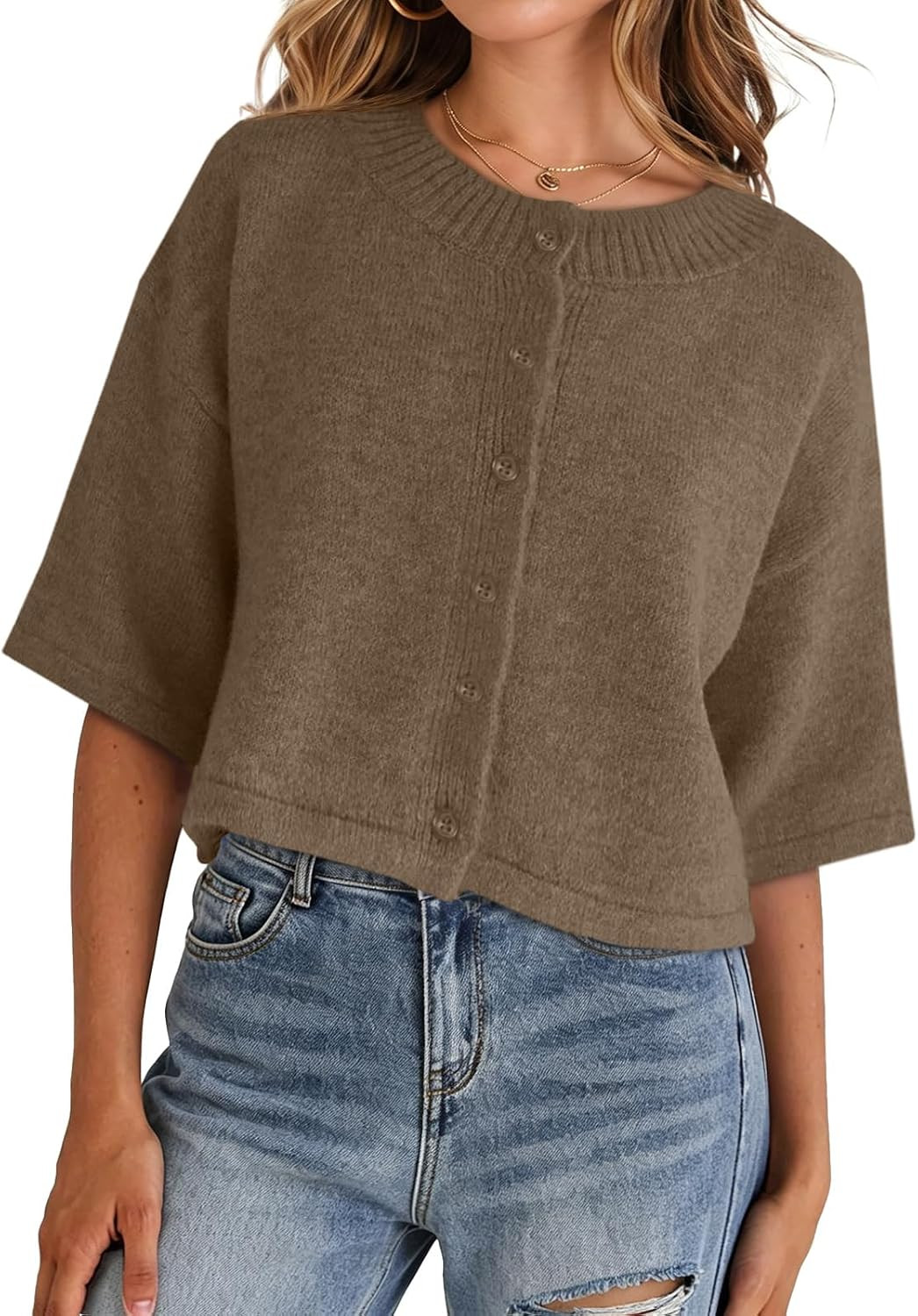 Women's Lightweight Cropped Cardigan Sweater | Amazon (US)