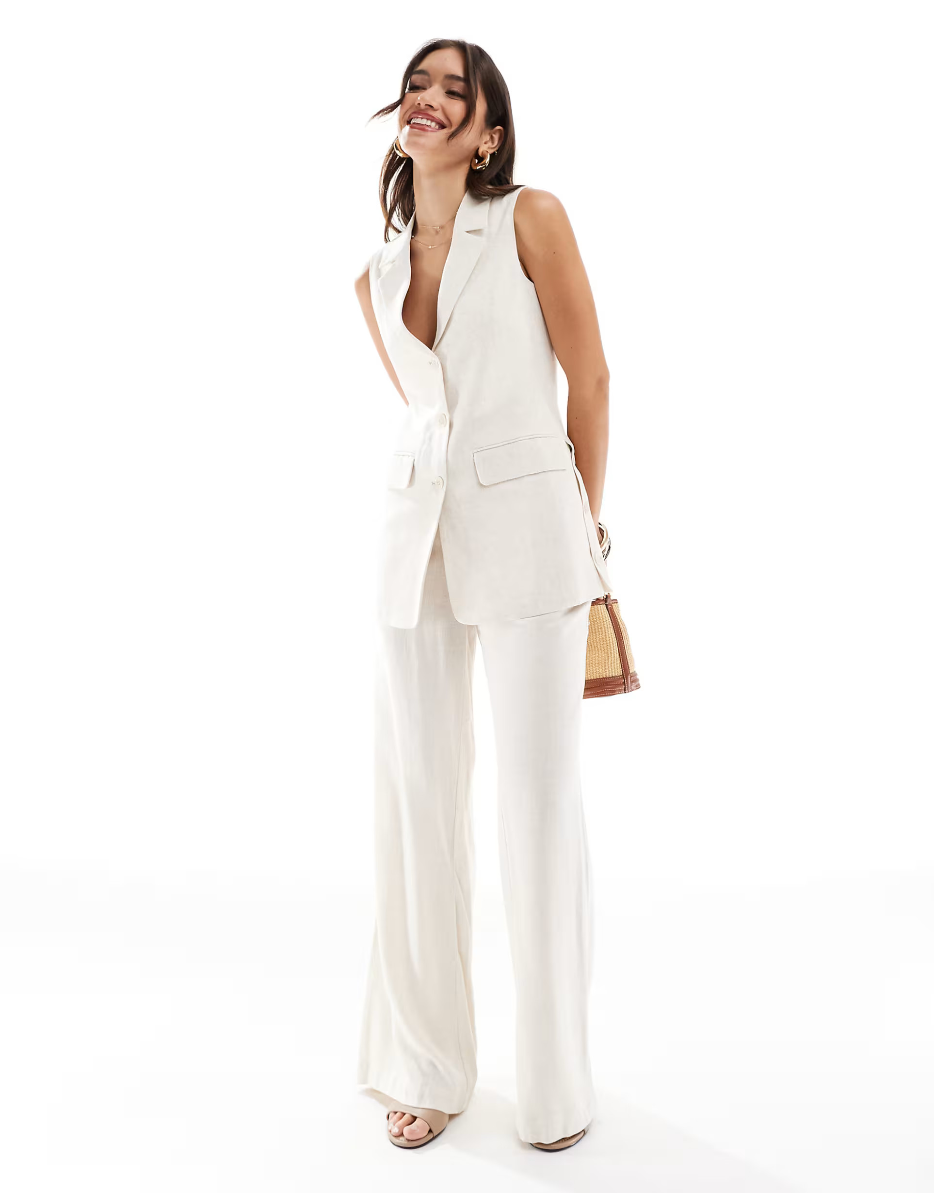 Style Cheat linen suit vest in cream - part of a set | ASOS | ASOS (Global)