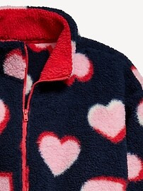 Printed Mock-Neck Sherpa Full-Zip Jacket for Girls | Old Navy (US)