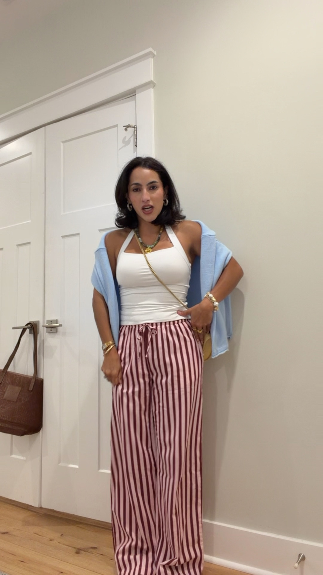 Vacation outfit first night ootd, top small, pants XS, sweater medium 

#LTKSeasonal #LTKTravel #LTKootd