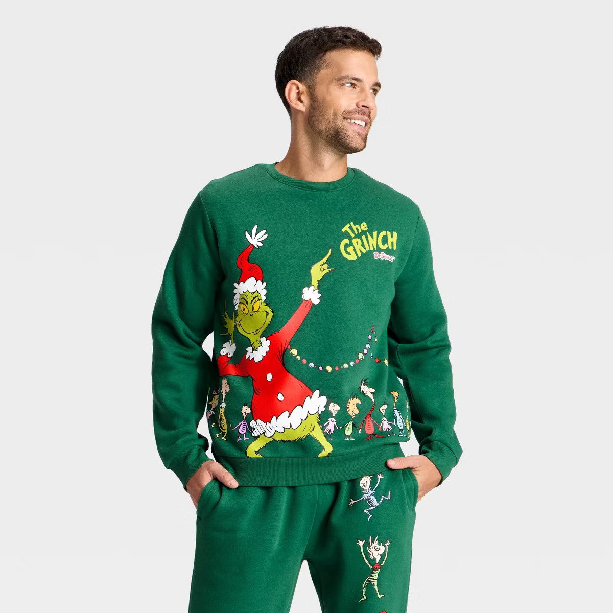 Adult The Grinch Graphic Sweatshirt - Green | Target