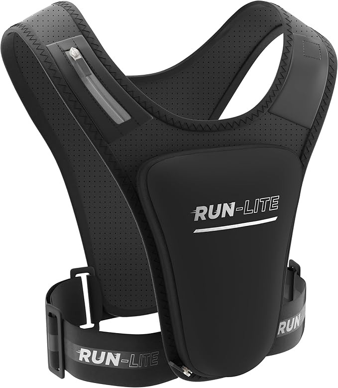 Run Lite® Running Vest Phone Holder with Waterproof Pouch, Adjustable Belt, Reflective, 2 Pocket... | Amazon (UK)
