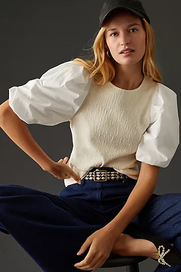 Puff-Sleeved Blouse | Anthropologie (US)