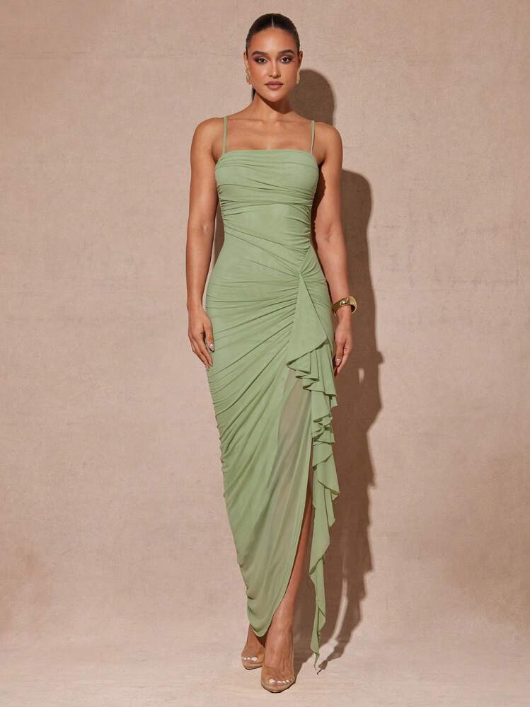 Romantic geeen dress | SHEIN