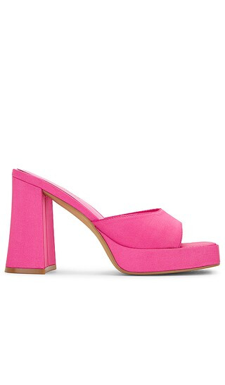 Ninety Platform Mule in Pink Faille | Revolve Clothing (Global)