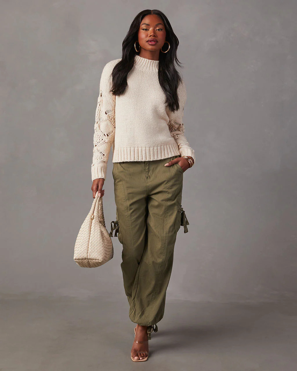 Clever One Knit Mock Neck Pullover Sweater | VICI