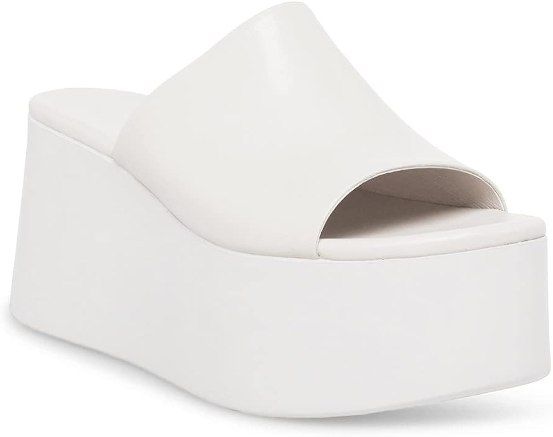 Minshluu Womens Platform Wedge SIides Sandals Open Toe Slip on Lightweight Wedges Sandal | Amazon (US)