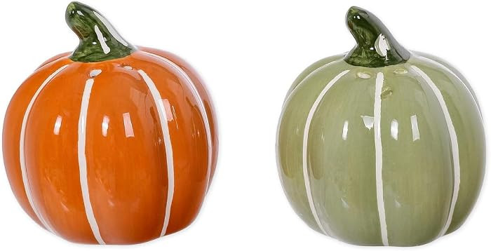 The Bridge Collection Ceramic Fall Pumpkins Salt & Pepper Shaker Set | Amazon (US)