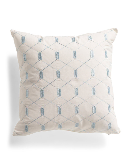 18x18 Square Embroidered Pillow | TJ Maxx