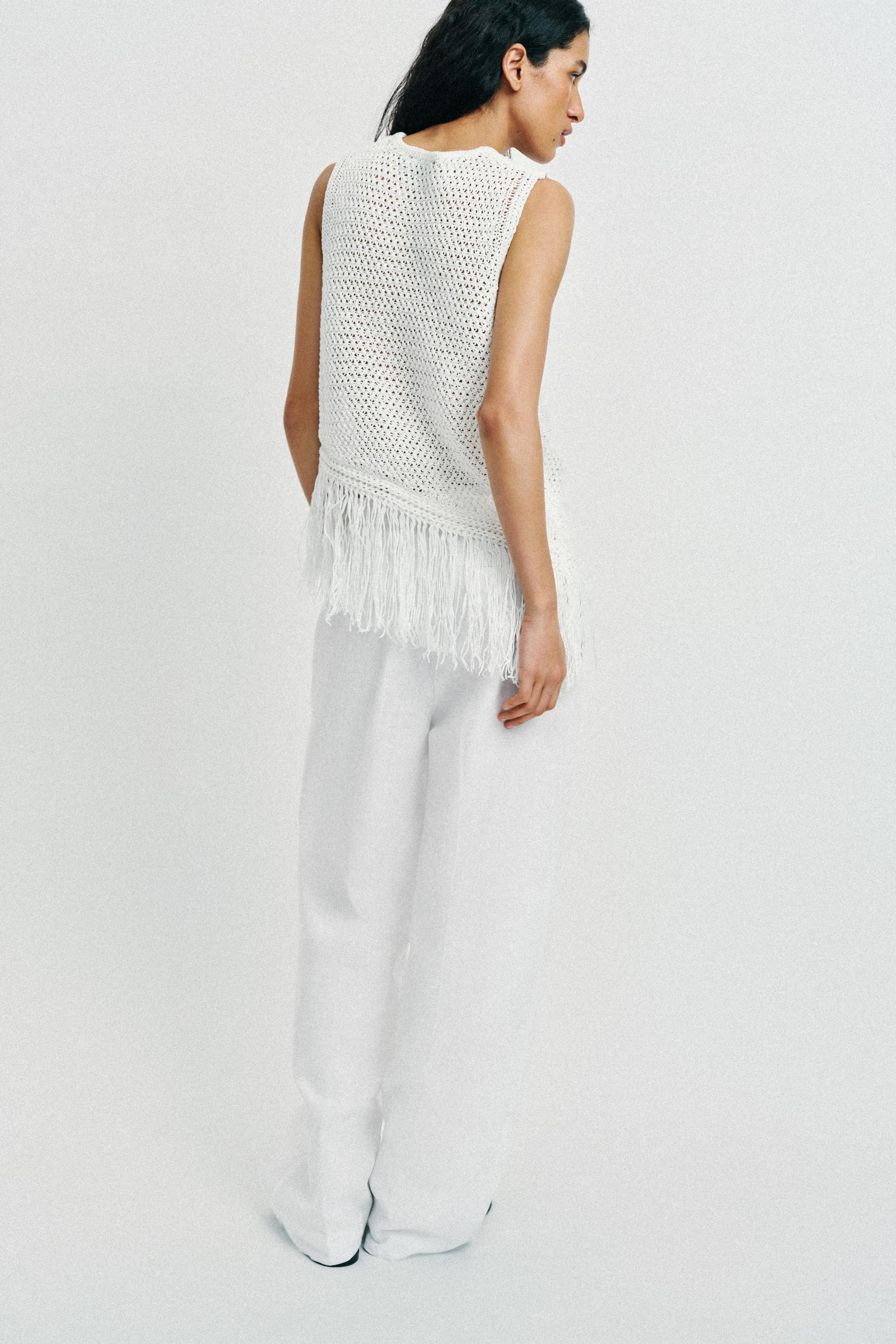 FRINGED KNIT TOP | Zara US