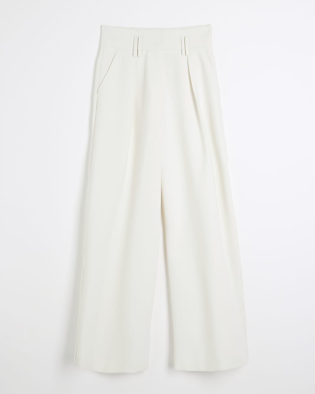 Cream High Waisted Wide Leg Trousers | River Island UK & IE