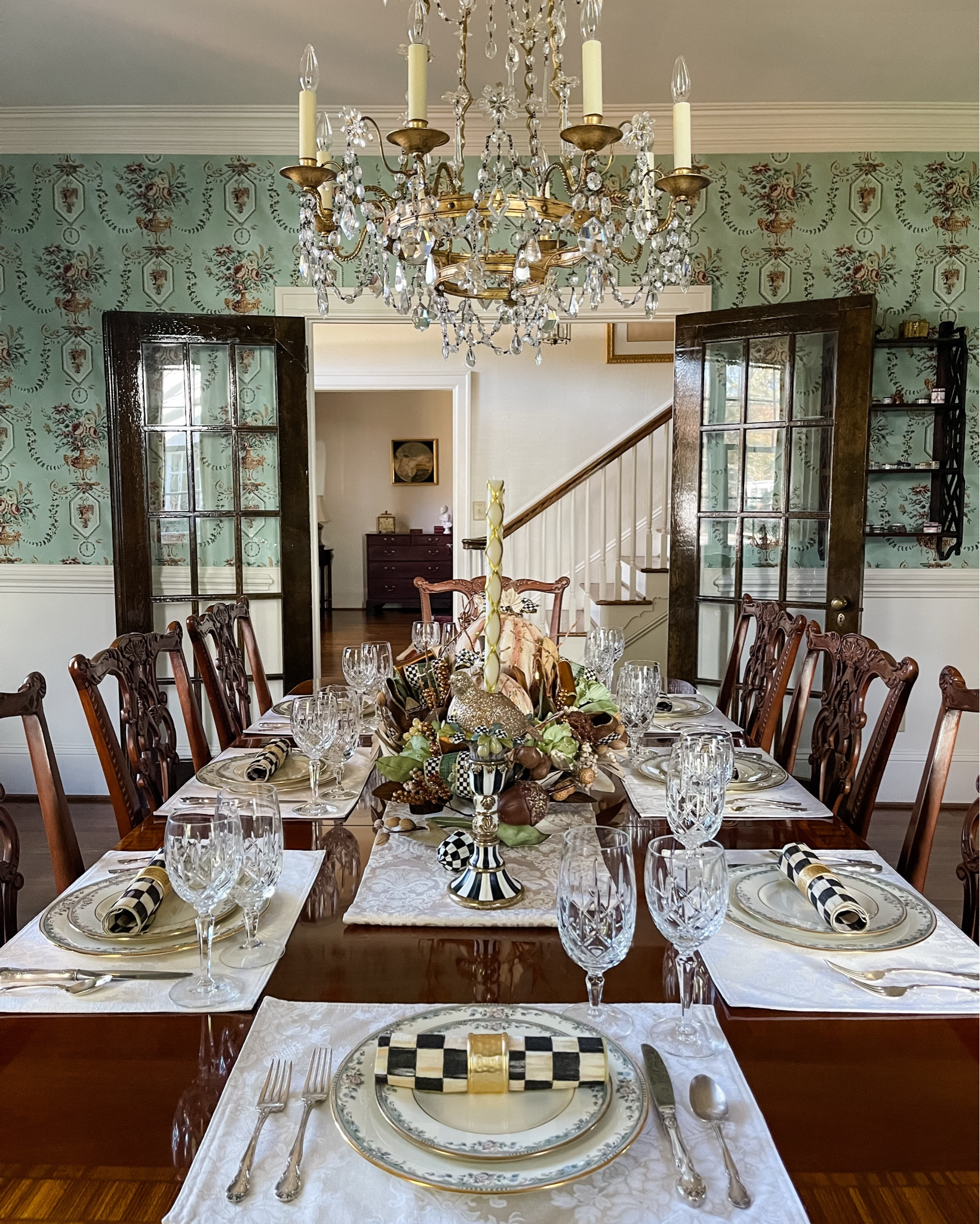 Taking a stroll down memory lane with this favorite fall tablescape from a few years ago. ✨ Neutrals and greens, gold accents, a little whimsy, and that cozy autumn vibe—all the things I love for the season. I'm thinking about bringing it back this year but with a fresh spin—maybe a crisp white tablecloth and some new dinnerware? What would you change to give it an updated twist? I’d love to hear your thoughts! Let's make this season even more magical together. 🍂

#LTKHome #LTKSeasonal #LTKStyleTip